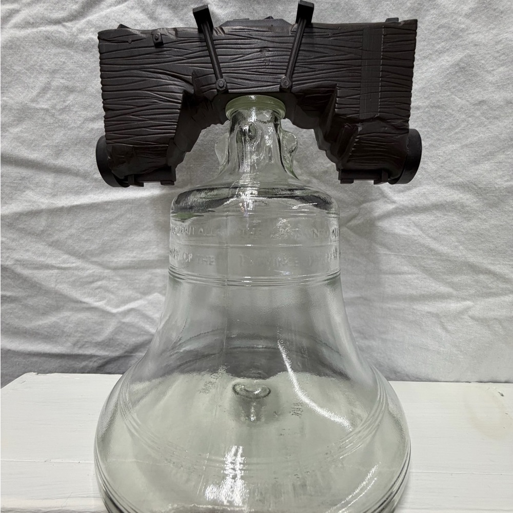 Glass Bell with plastic top. 1976 Brandy Liberty Bell.